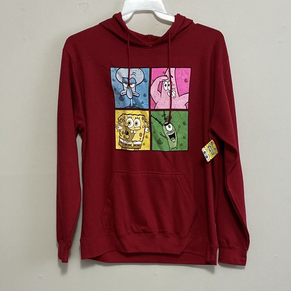 Nickelodeon SpongeBob SquarePants Y2K Cartoon Graphic Pullover Hoodie Unisex L